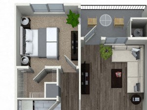 A1F Floor Plan A1F Floor Plan at Bell South Bay, California, 90304